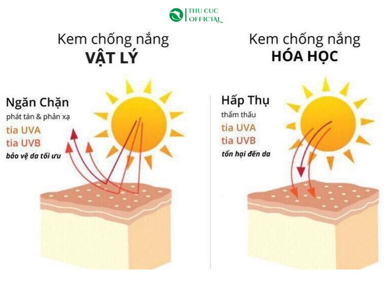 Đặc điểm của kem chống nắng vật lý và hóa học