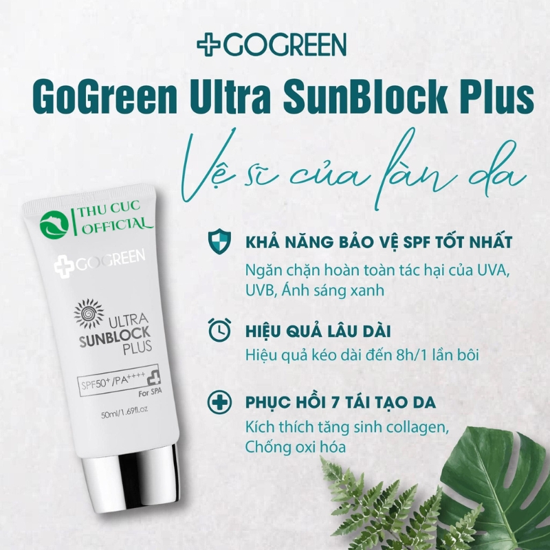 Công dụng của kem chống nắng Gogreen