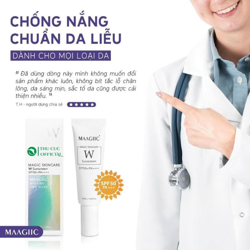 Kem chống nắng Maagiic W Sun Cream SPF 50 PA+++