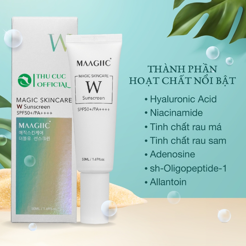 Thành phần trong kem chống nắng Maagiic
