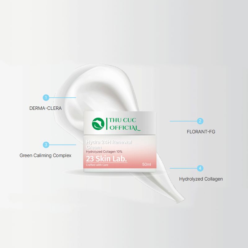 Thành phần chính trong 23 Skinlab Hydra 24H Renewal Cream