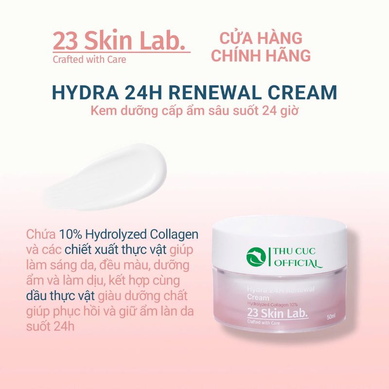 Công dụng của kem dưỡng ẩm 23 Skinlab