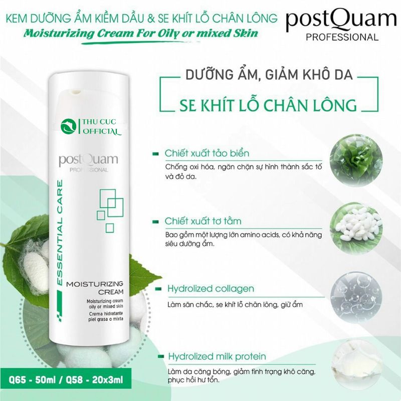 Thành phần trong PostQuam Moisturizing Cream