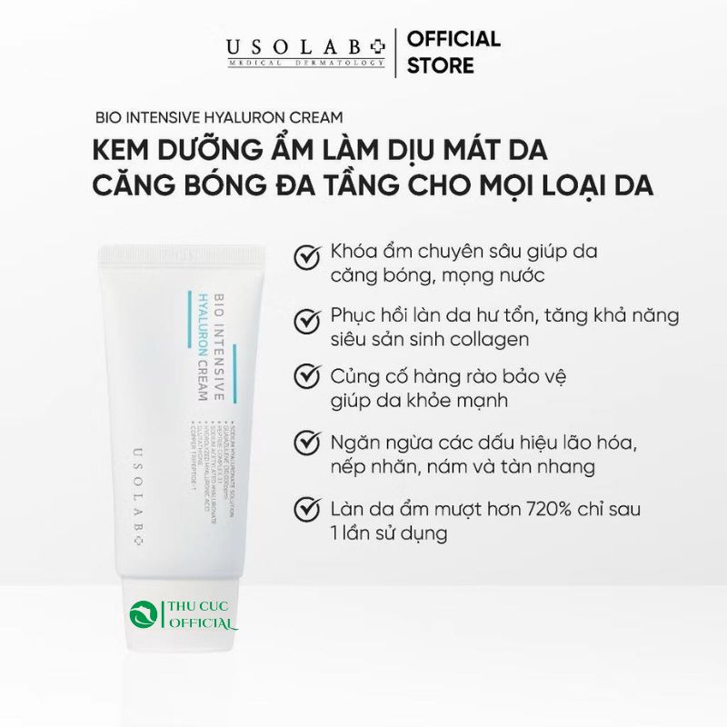 Công dụng của kem dưỡng ẩm Usolab Bio Moisturizing Hyaluron Cream