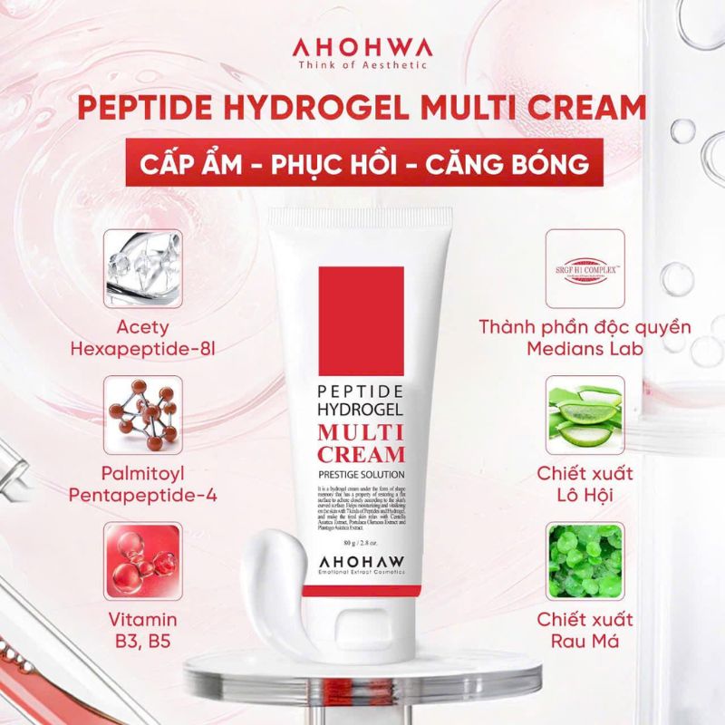 Thành phần trong Ahohwa Peptide Hydrogel Multi Cream