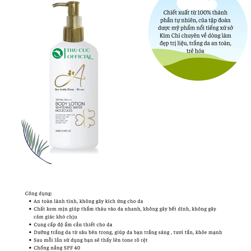 Công dụng của kem dưỡng trắng da Body Agenas