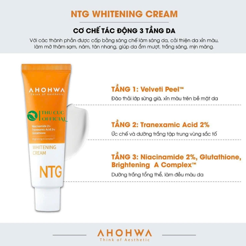 Cơ chế tác động 3 tầng của kem dưỡng ahohwa