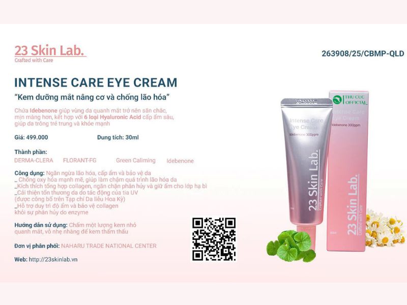 Công dụng của kem mắt 23 Skinlab