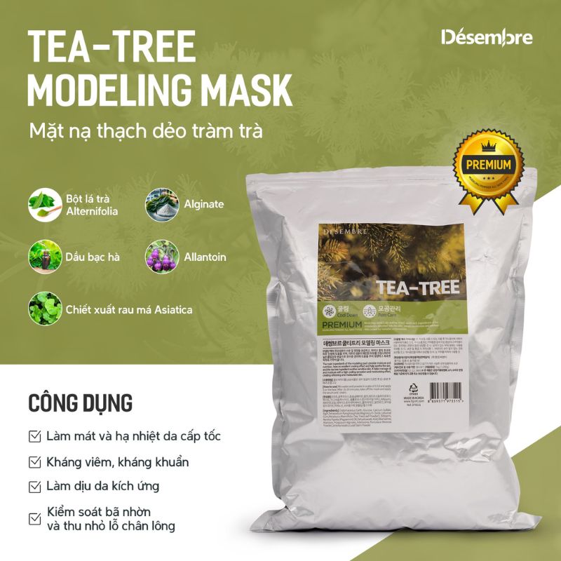 Công dụng của mặt nạ dẻo Desembre Tea Tree Premium