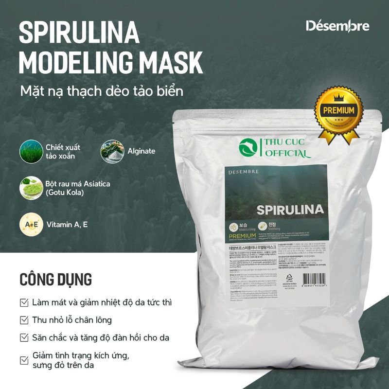 Mặt nạ Desembre Premium Spirulina Modeling Mask chính hãng