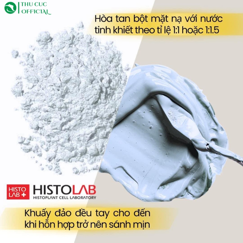 Hướng dẫn trộn bột mặt nạ Histolab dịu da