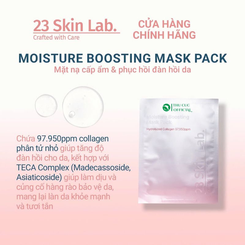 Công dụng của 23 Skinlab Moisture Boosting Mask Pack