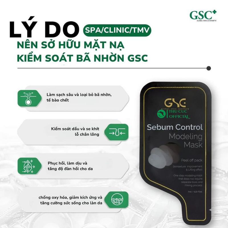 Tại sao nên chọn GSC Sebum Control Modeling Mask