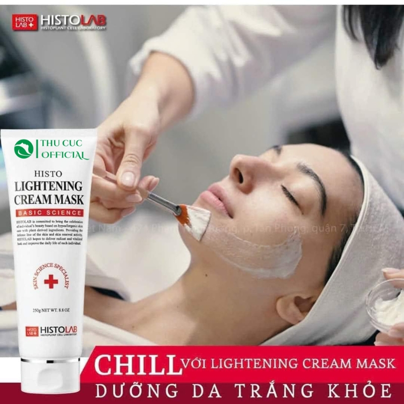 Hướng dẫn đắp kem mặt nạ trắng da Histolab