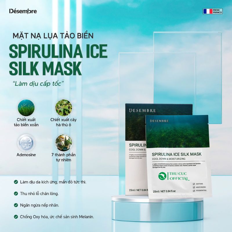 Thành phần của Desembre Spirulina Ice Silk Mask