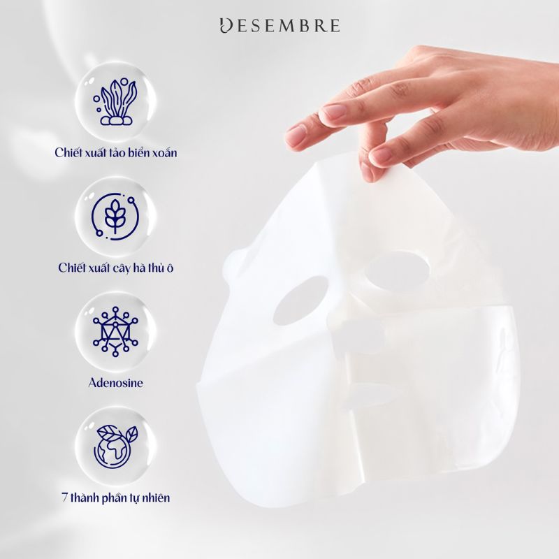 Ưu điểm của mặt nạ Desembre Spirulina Ice Silk Mask