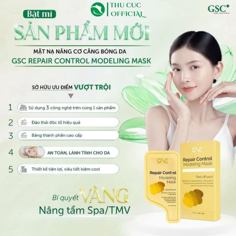 Ưu điểm của GSC+ Repair Control Modeling Mask 24k gold