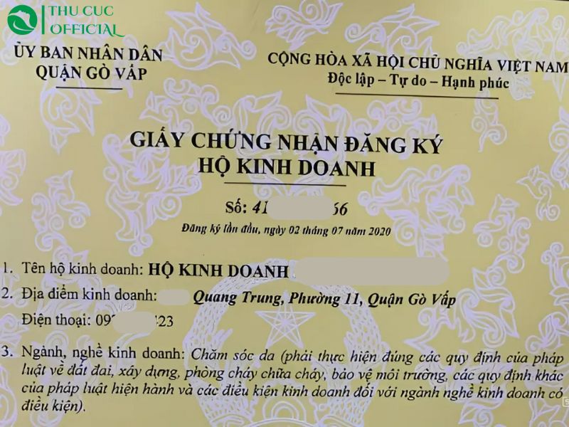 Giấy phép kinh doanh Spa