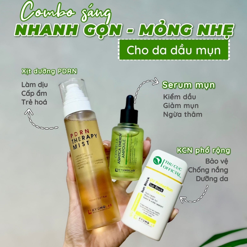 Combo Kyung Lab tối giản cho da dầu mụn