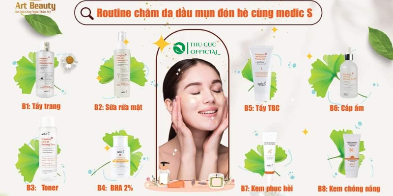 Bộ Medic S chăm sóc da dầu mụn hiệu quả