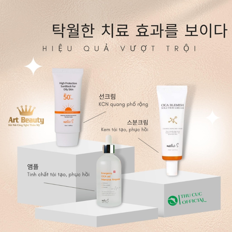 Bộ 3 thiết yếu dược mỹ phẩm Medic S