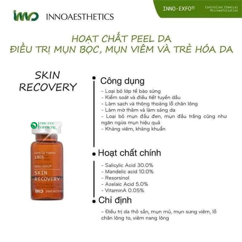 Thành phần trong Skin Recovery Innoaesthetics
