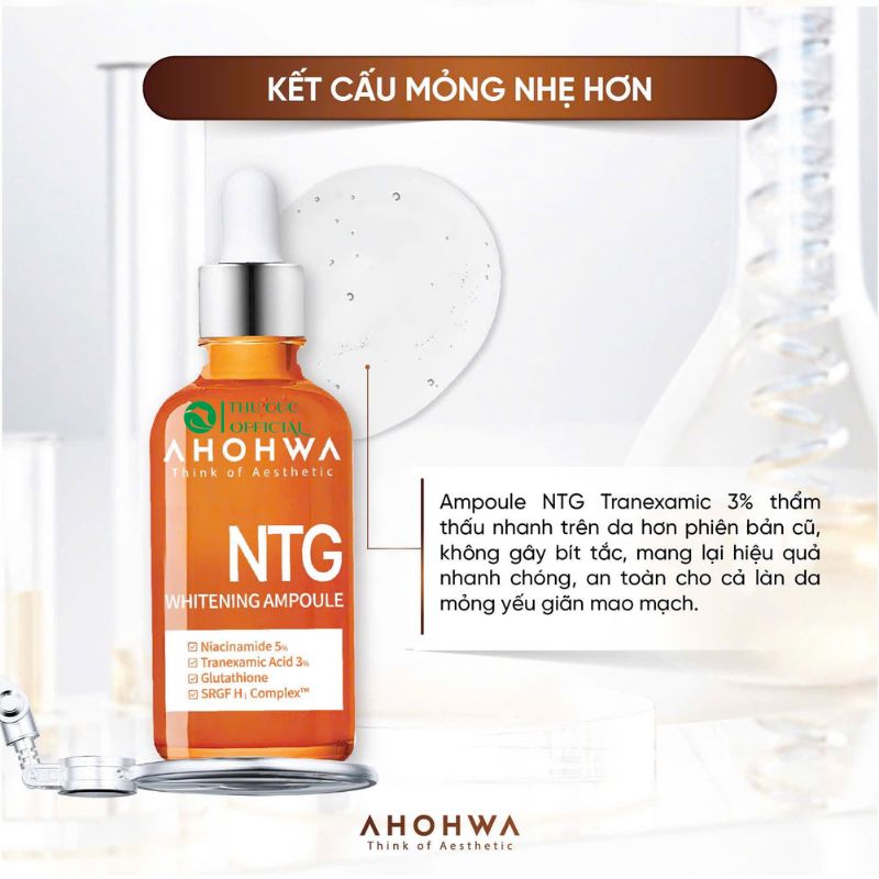 Serum dưỡng sáng da Ahohwa NTG mẫu mới