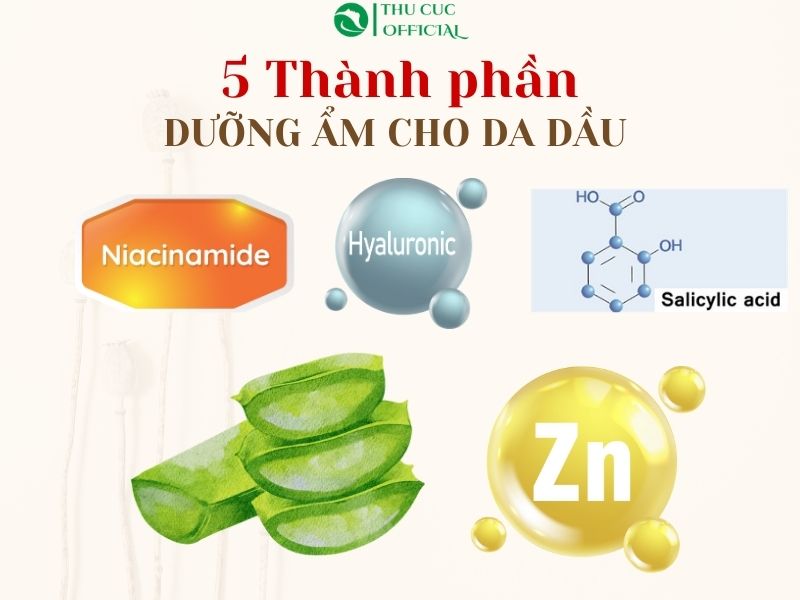 Top 5 thành phần ưu tiên trong serum dưỡng ẩm cho da dầu
