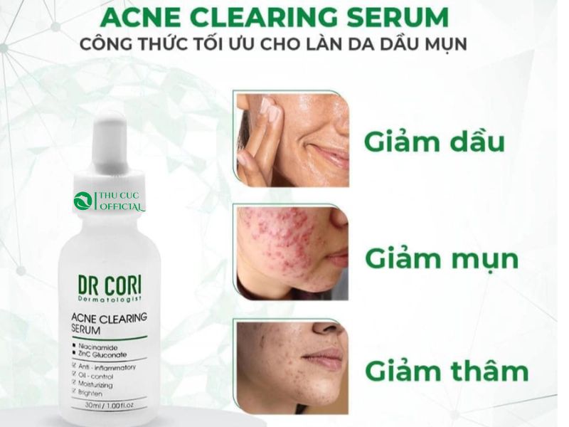 Serum Dr Cori Acne Cleansing - Giảm mụn kiềm dầu