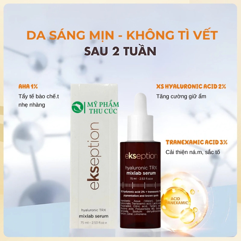Thành phần chính trong Ekseption Hyaluronic TRX serum