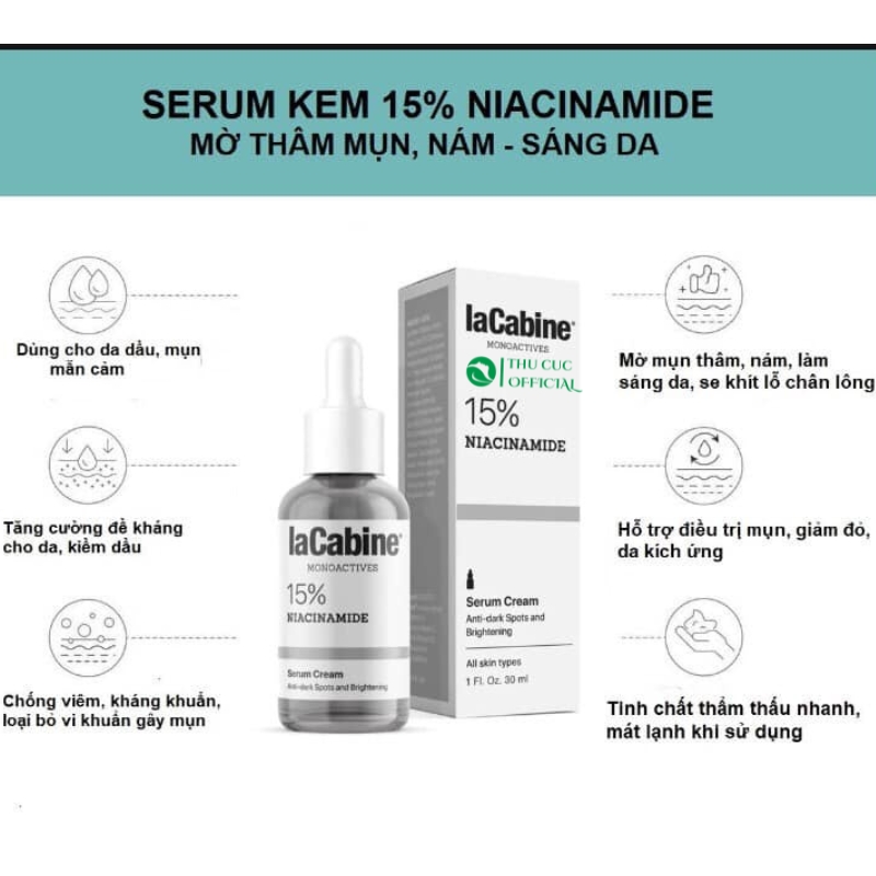 Công dụng của LaCabine 15% Niacinamide
