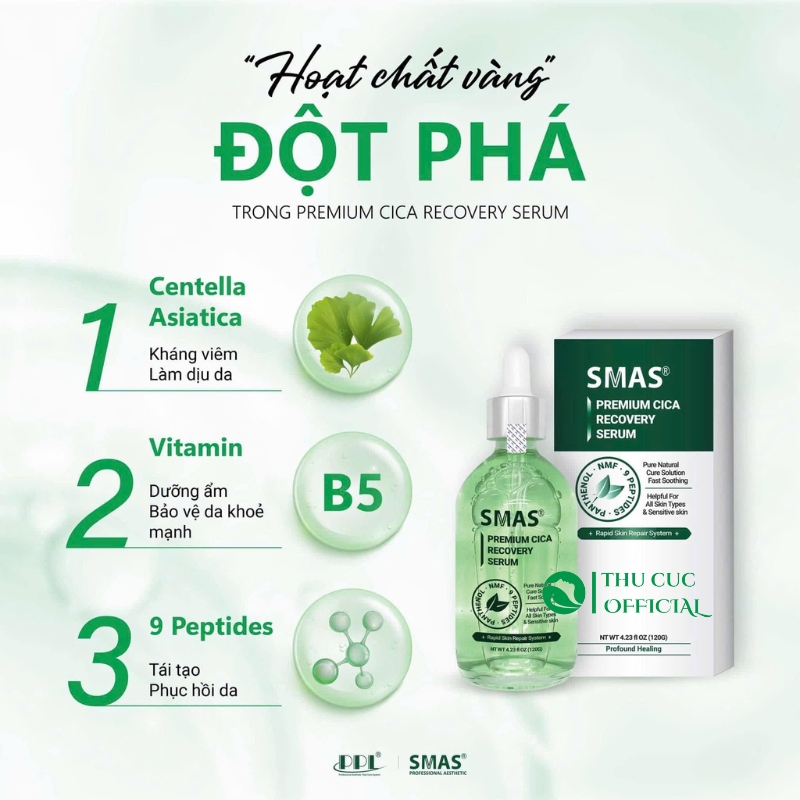 Thành phần chính trong Smas Premium Cica Recovery