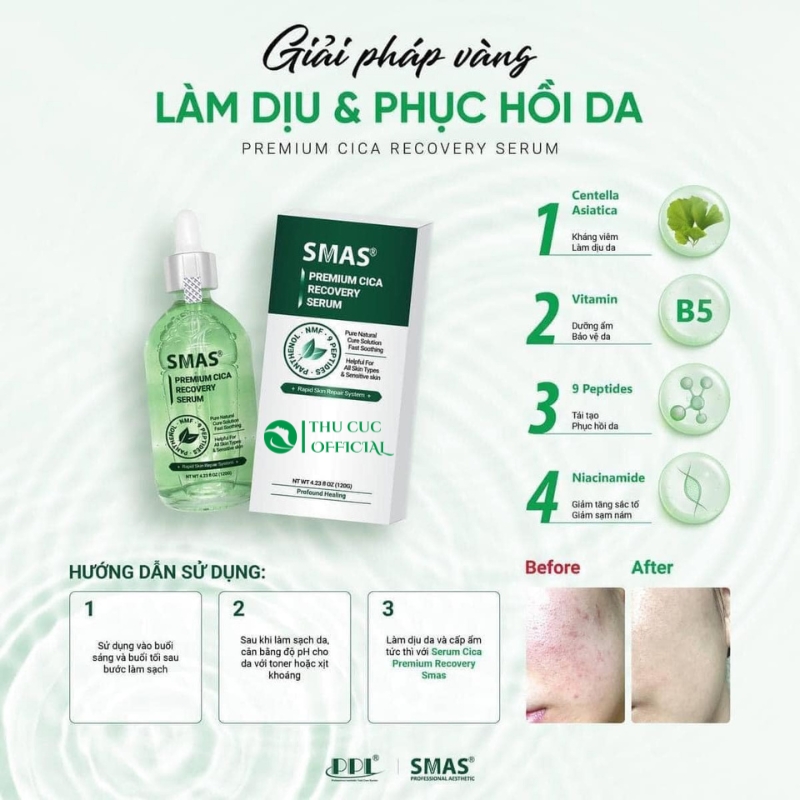 Công dụng của Serum phục hồi Smas