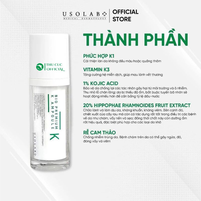 Thành phần trong tinh chất K Usolab