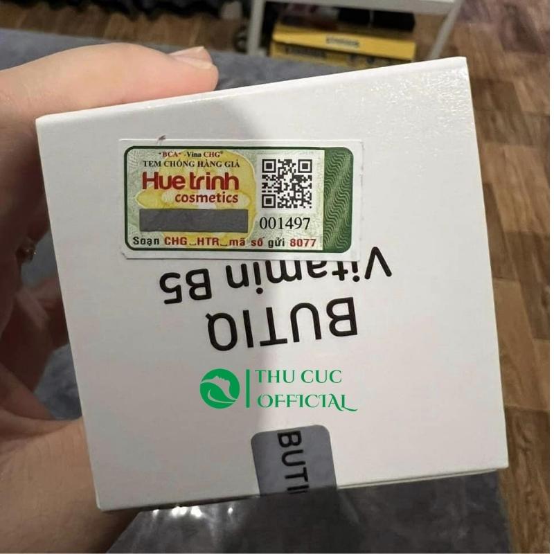 Tem chính hãng của Serum B5 ButiQ Lab