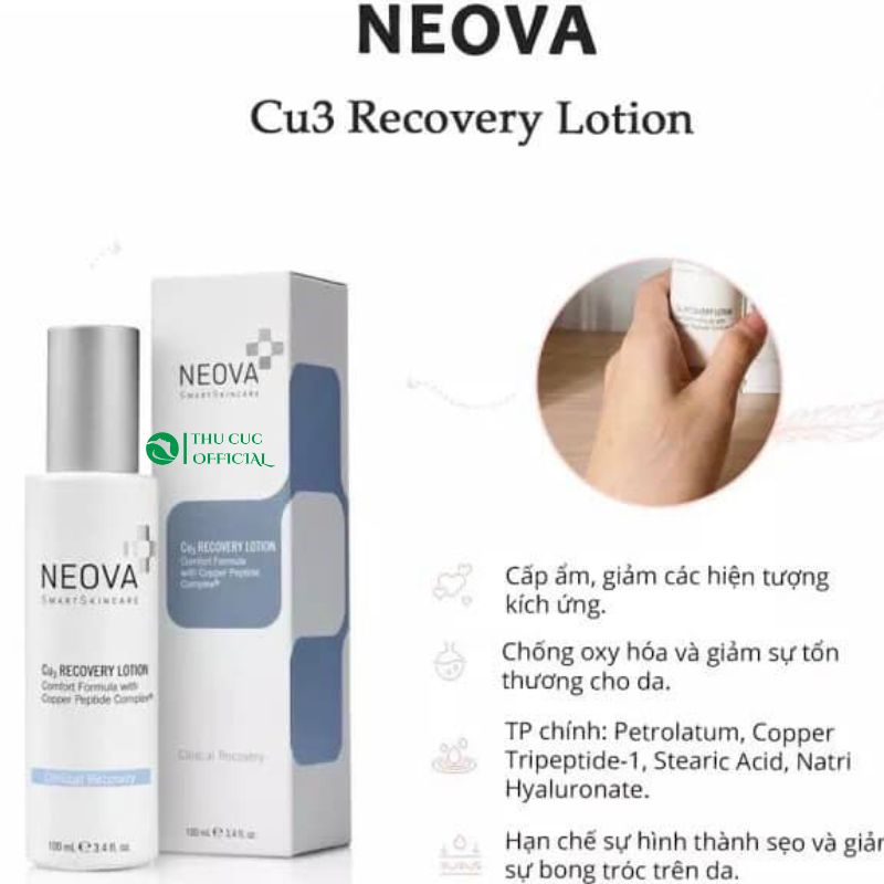 Sữa dưỡng phục hồi da Neova Cu3 Recovery Lotion