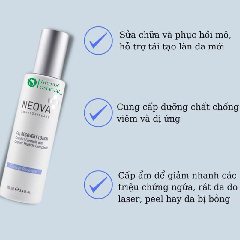 Công dụng của Neova Cu3 Recovery Lotion