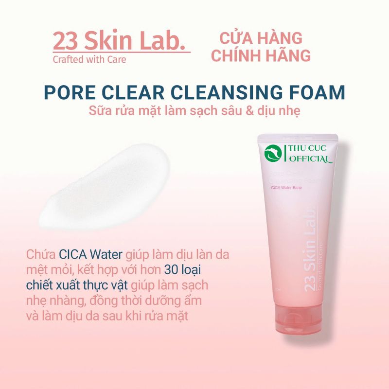 Công dụng của Sữa rửa mặt 23 SKinlab