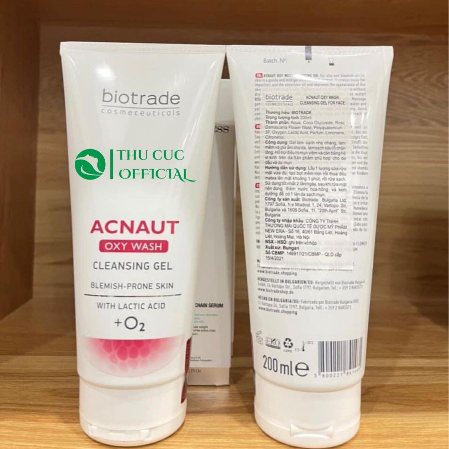 Thành phần trong sữa rửa mặt da dầu mụn Biotrade