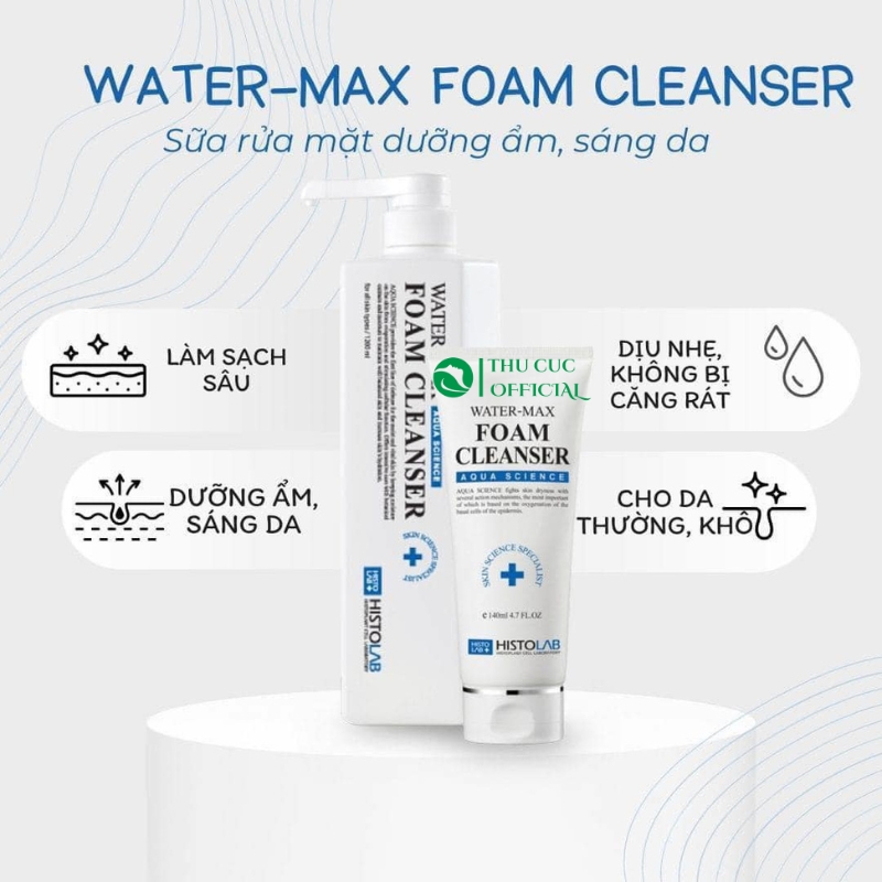 Sữa rửa mặt Histolab Water maxx Foam Cleanser 1200ml