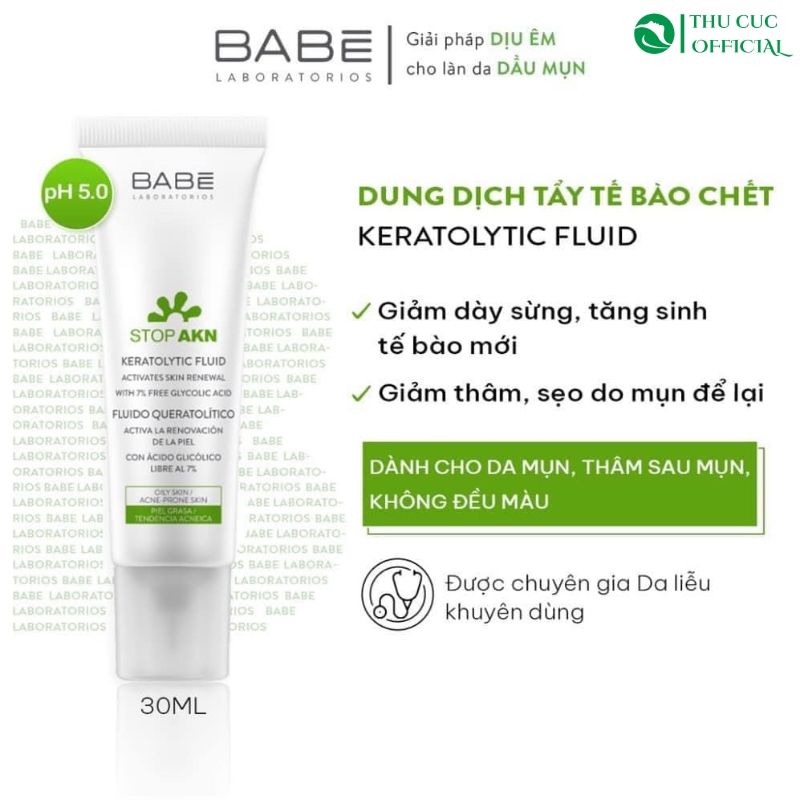 Công dụng của Babe Stop Akn Keratolytic Fluid
