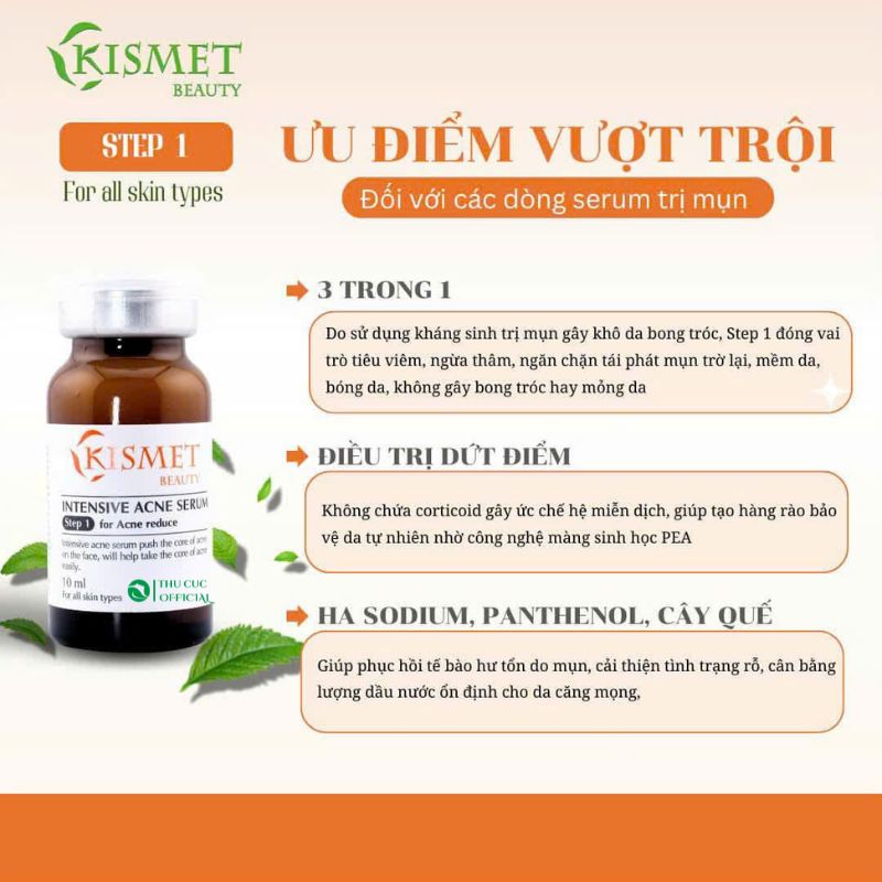 Ưu điểm của Kismet Intensive Acne Serum