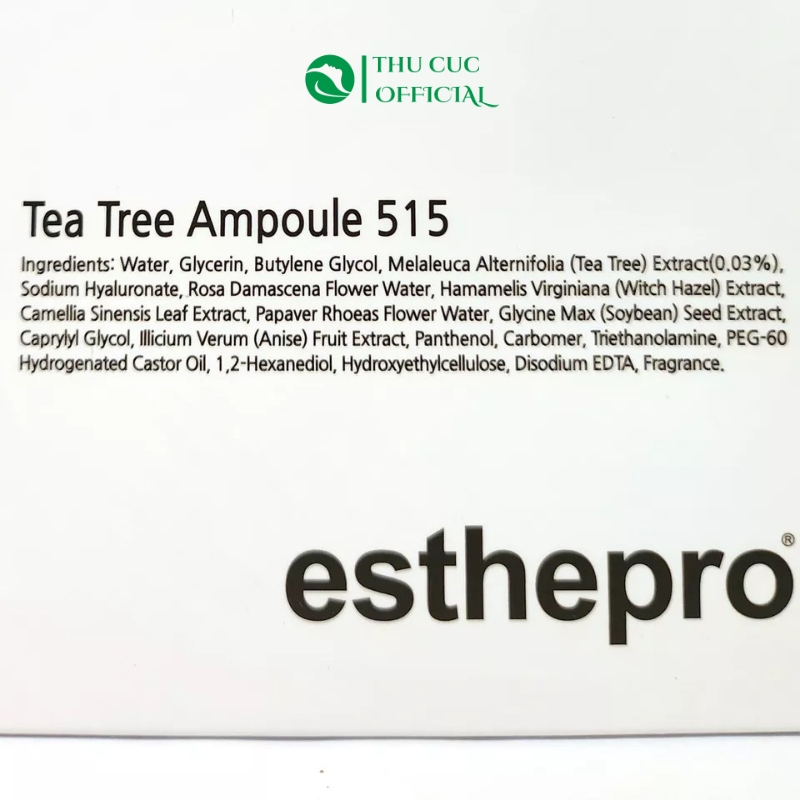 Thành phần chính trong Esthepro 515