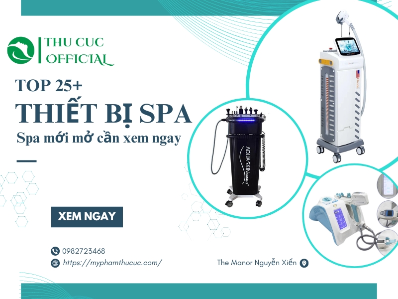 Top 25+ thiết bị Spa cơ bản
