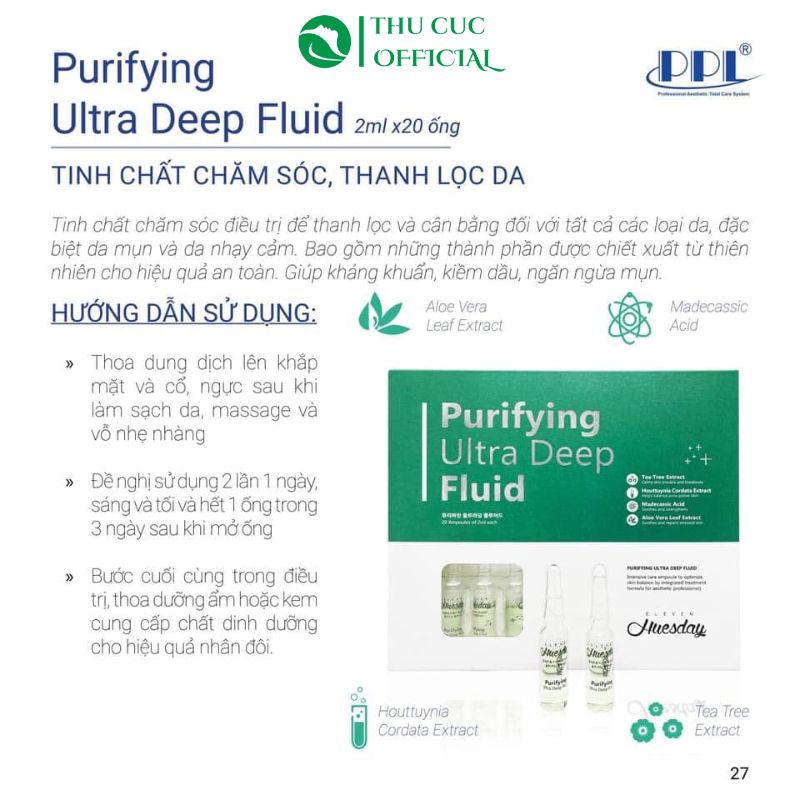 Tinh chất Huesday Eleven Purifying Ultra Deep Fluid