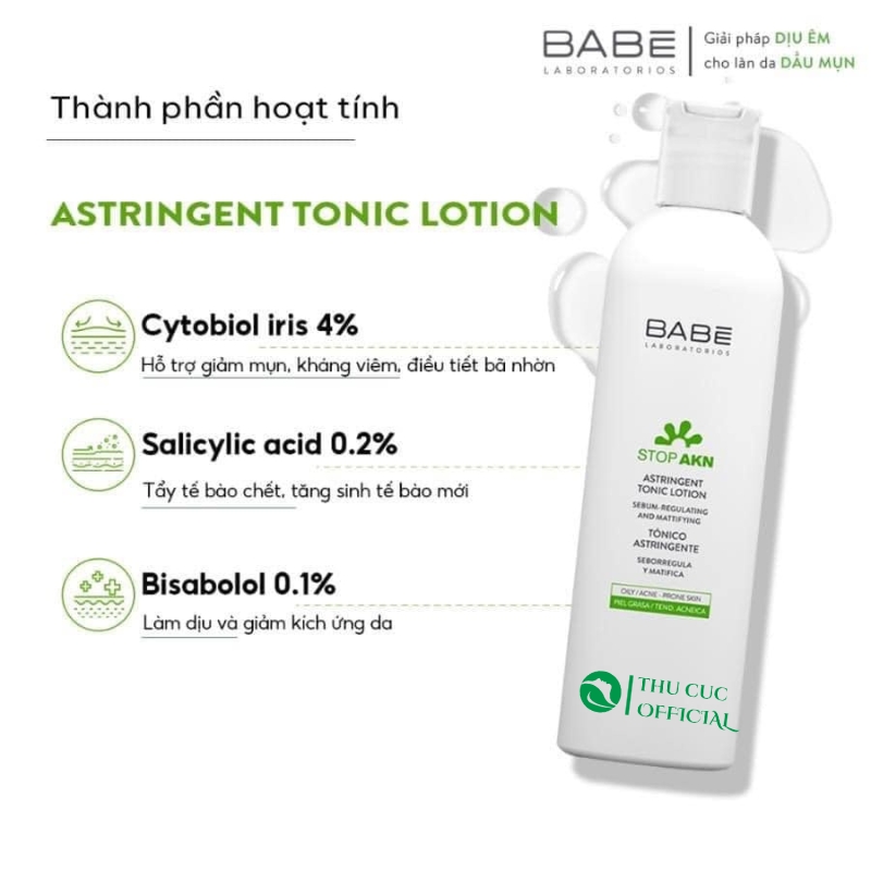 Thành phần trong Toner Babe