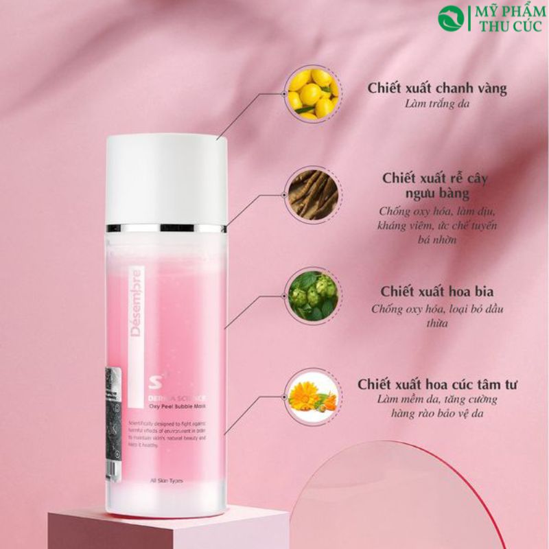 Thành phần chính của bọt tẩy da chết Desembre