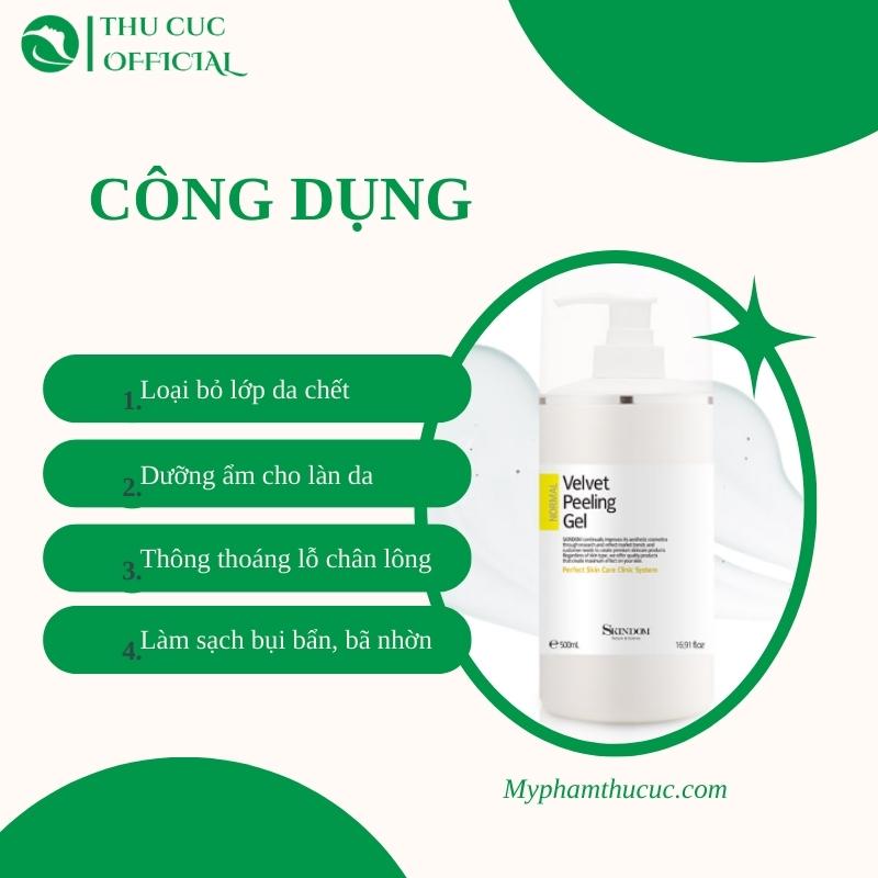 Công dụng của Gel tẩy da chết Skindom