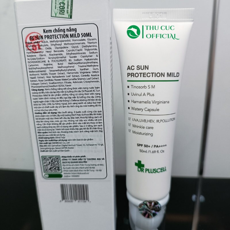 Thành phần trong kem chống nắng Dr pluscell