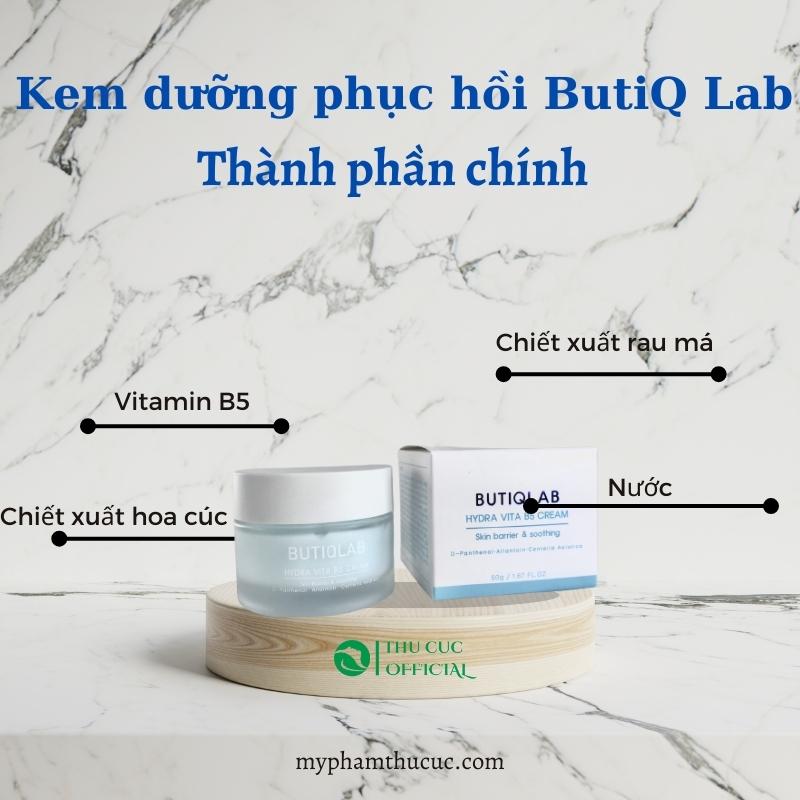 Thành phần trong Hydra Vita B5 Butiq Lab Cream